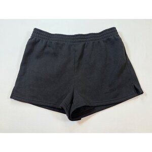 Refuge Athletics women’s Black Elastic Waist Athletic Shorts Size Large Cotton